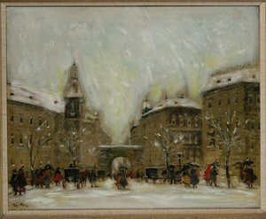 Budapest in the Snow by Antal Berkes